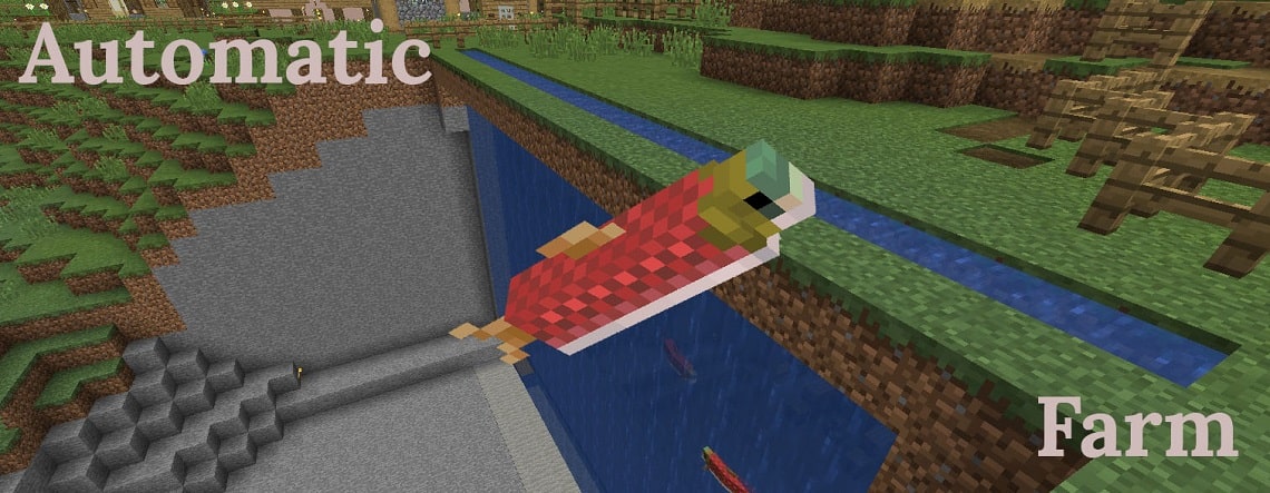 Minecraft automatic fish farm for food image